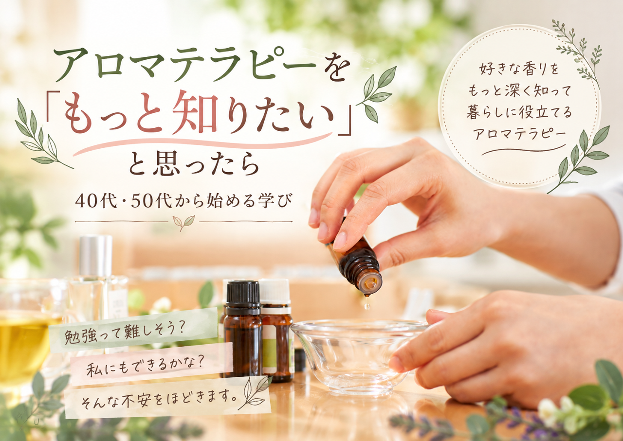 アロマテラピーを「もっと知りたい」と思ったら｜40代・50代から始める